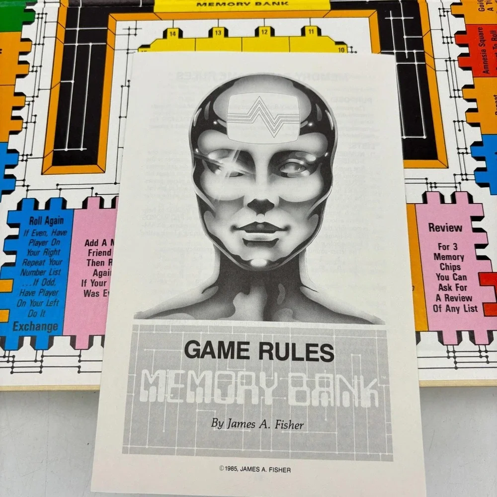 VINTAGE Memory Bank Game COMPLETE James A Fisher 1985 Challenges Family